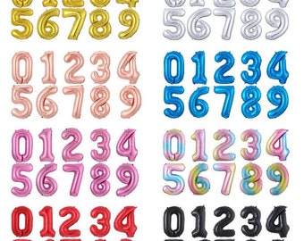 Globo de aluminio con número de 81 cm: decoración para fiestas de cumpleaños