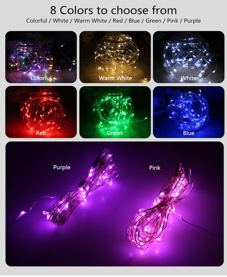 Fairy Lights USB Powered LED Copper Wire String Xmas Tree Etsy UK