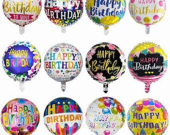 HELIUM 18" Foil Round Balloon Happy Birthday Party Fun Toys Kids Balloons