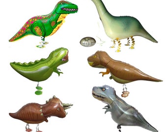 Globo de dinosaurio andante, globo de aluminio Airwalker, fiesta de cumpleaños infantil