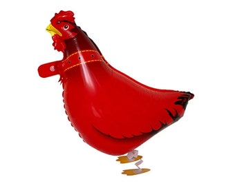 Chicken Hen Walking Pet Balloon Animal Airwalker Foil Helium Kids Fun Parties Toys Jungle ZOO Farm