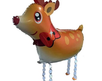 Globo de ciervo andante, decoración para fiesta navideña