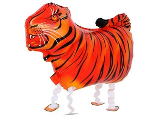 Globo de tigre andante, mascota voladora para fiestas infantiles