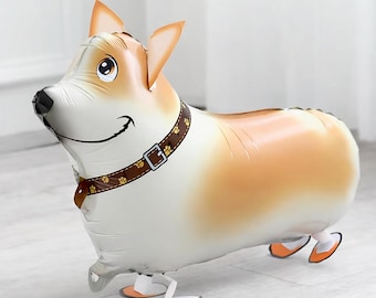 Corgi Walking Balloon, Kids Birthday Party Decoration
