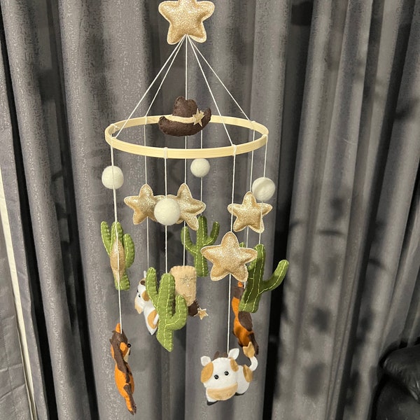 Cowboy themed Baby Mobile