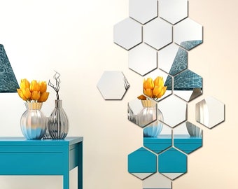 Removable 32pcs 3D Mirror Acrylic Wall Sticker DIY Art Vinyl Decal Home DecorEJ