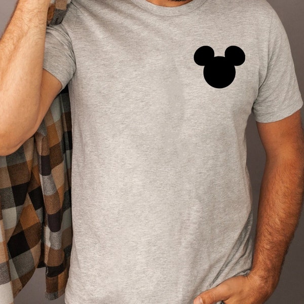 Mickey Mouse Disney Shirt, Mickey Mouse Mom Dad Pocket Size Print Shirt, Disney Men's Shirt, Magic Kingdom Kids Shirt