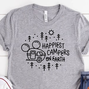 Disney Camping Shirt, Happiest Camper On Earth Shirt, Disney Shirts, Disney Camping Shirt, Disney Family Shirts, Magic Kingdom Tees