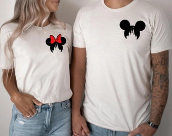 Disney Castle Mickey - Minnie Pocket Size Print Shirts, Mickey Castle Shirt, Family Shirts, Minnie Mouse Pocket Tees, Disneyland Disneyworld