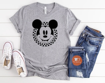 Mickey Checkered Shirt, Goofy Shirt, Retro Disney Shirt For Men Women, Minnie Mouse Tees, Disney Tee, Disneyland, Disneyworld Shirt, Daisy