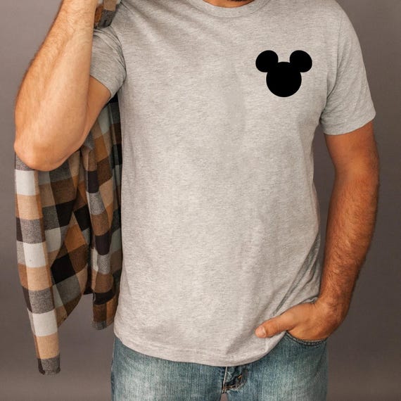 Mickey Mouse Disney Shirt, Mickey Mouse Mom Dad Pocket Size Print Shirt, Disney Men's Shirt, Magic Kingdom Kids Shirt