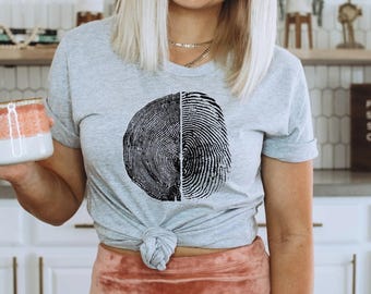 Tree Shirt, Tree Trunk - Human Fingerprint Shirt, Camping Shirt, Tree Trunk Shirt, Hiking Shirt, Forest Nature Lover