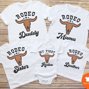 My First Rodeo Birthday Shirts, Cowgirl Birthday Matching Shirt, Cowboy Family Birthday, Western Bday, Farm Birthday Shirt, Birthday Outfit