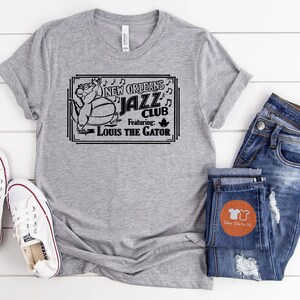 New Orleans Jazz Club Louis The Gator Shirt, Disney Shirts, Princess Tiana Shirt, Disney shirts for Women, Princess and The Frog