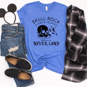 Skull Rock Pirate Island Shirt, Peter Pan Shirt, Disney Shirts for Women, Disney Shirts for Men, Disney Kids