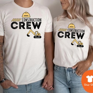 Construction Crew Matching Shirts, Birthday Construction Shirts, Three and Diggin' It, Excavator Birthday, Bday Boy Tee, Dump Truck Birthday