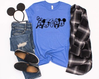 Mickey Disney Shirts, Minnie, Goofy, Donald Duck, Disney Characters Shirt, Disney Kids Shirts, Disneyworld Family Tee, Disneyland Shirt