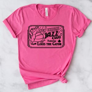 New Orleans Jazz Club Louis The Gator Shirt, Disney Shirts, Princess Tiana Shirt, Disney shirts for Women, Princess and The Frog