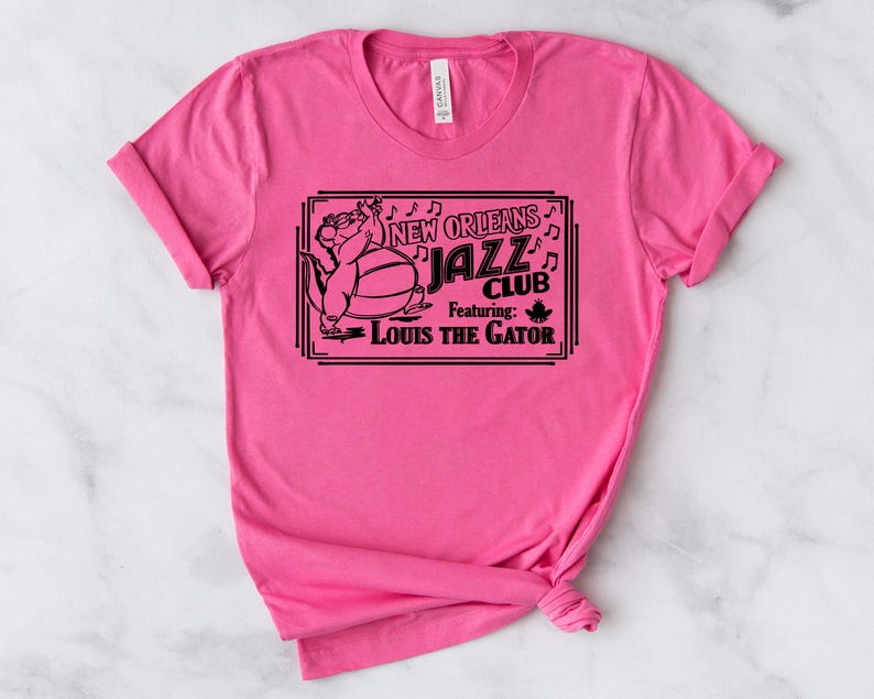 New Orleans Jazz Club Louis The Gator Shirt, Disney Shirts, Princess Tiana Shirt, Disney shirts for Women, Princess and The Frog