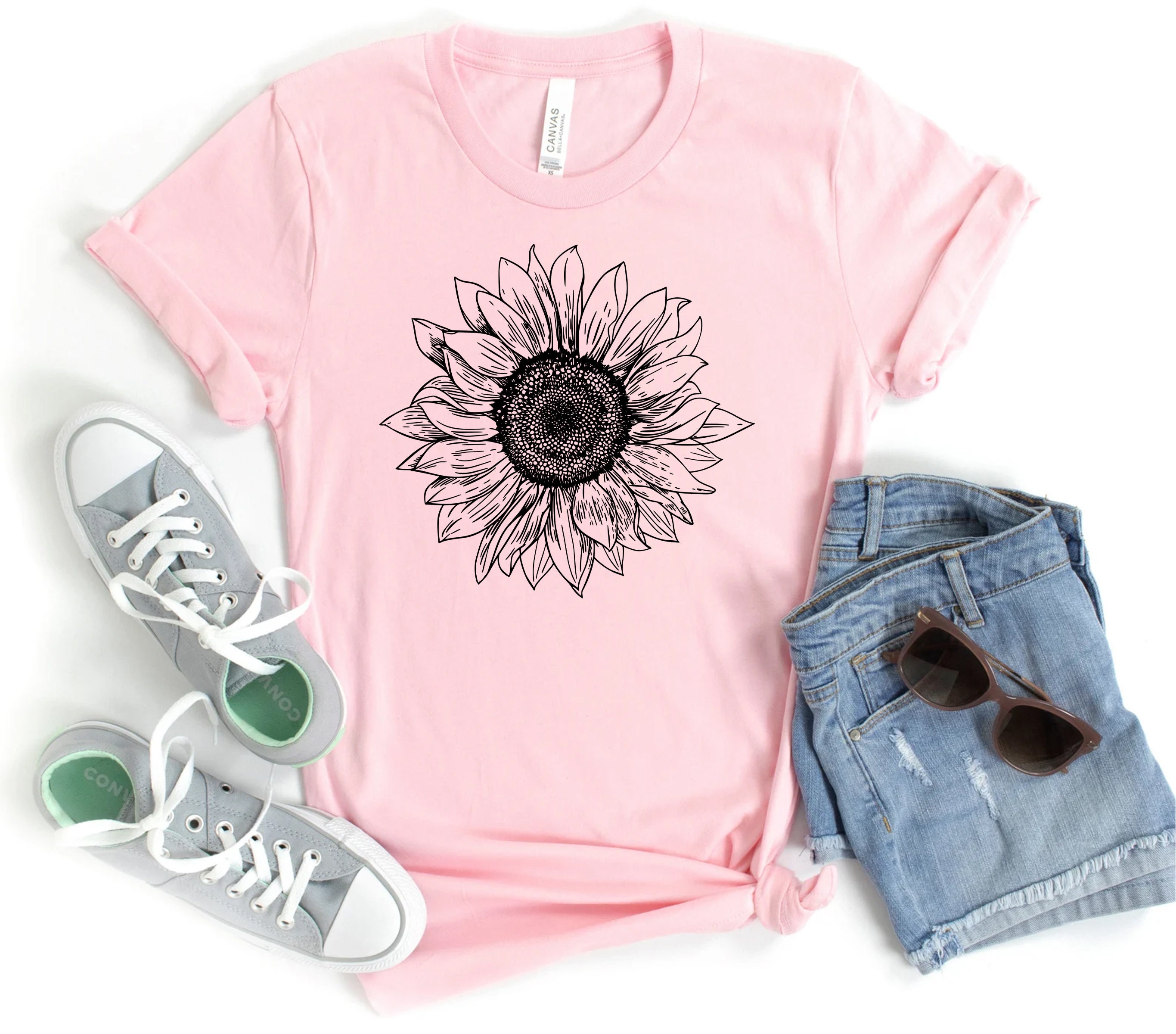 Sunflower Shirt Floral Tee Shirt Flower Shirt Garden Shirt - Etsy