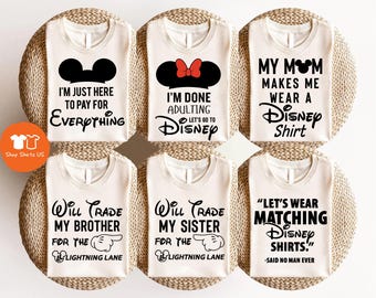 Disney Shirts, Disney Family Shirts, Disney Matching Shirts, Disneyworld Group Shirts, Disneyland Shirts, Disney World Kids Shirts