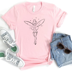 Tinkerbell Sketch Shirt, Disney Shirts For Women, Magic Kingdom Shirt, Disney Shirts for Kids