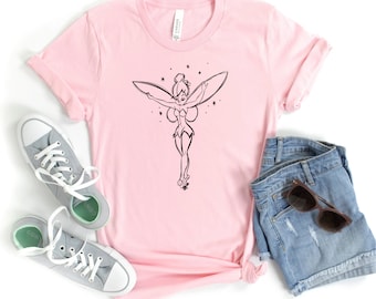 Tinkerbell Sketch Shirt, Disney Shirts For Women, Magic Kingdom Shirt, Disney Shirts for Kids