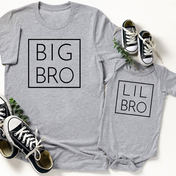 Brothers Matching Outfit Shirts, Big Bro Lil Bro Shirts, Big Brother Shirt, Little Brother Siblings Tee, Pregnancy Announcement Baby Reveal