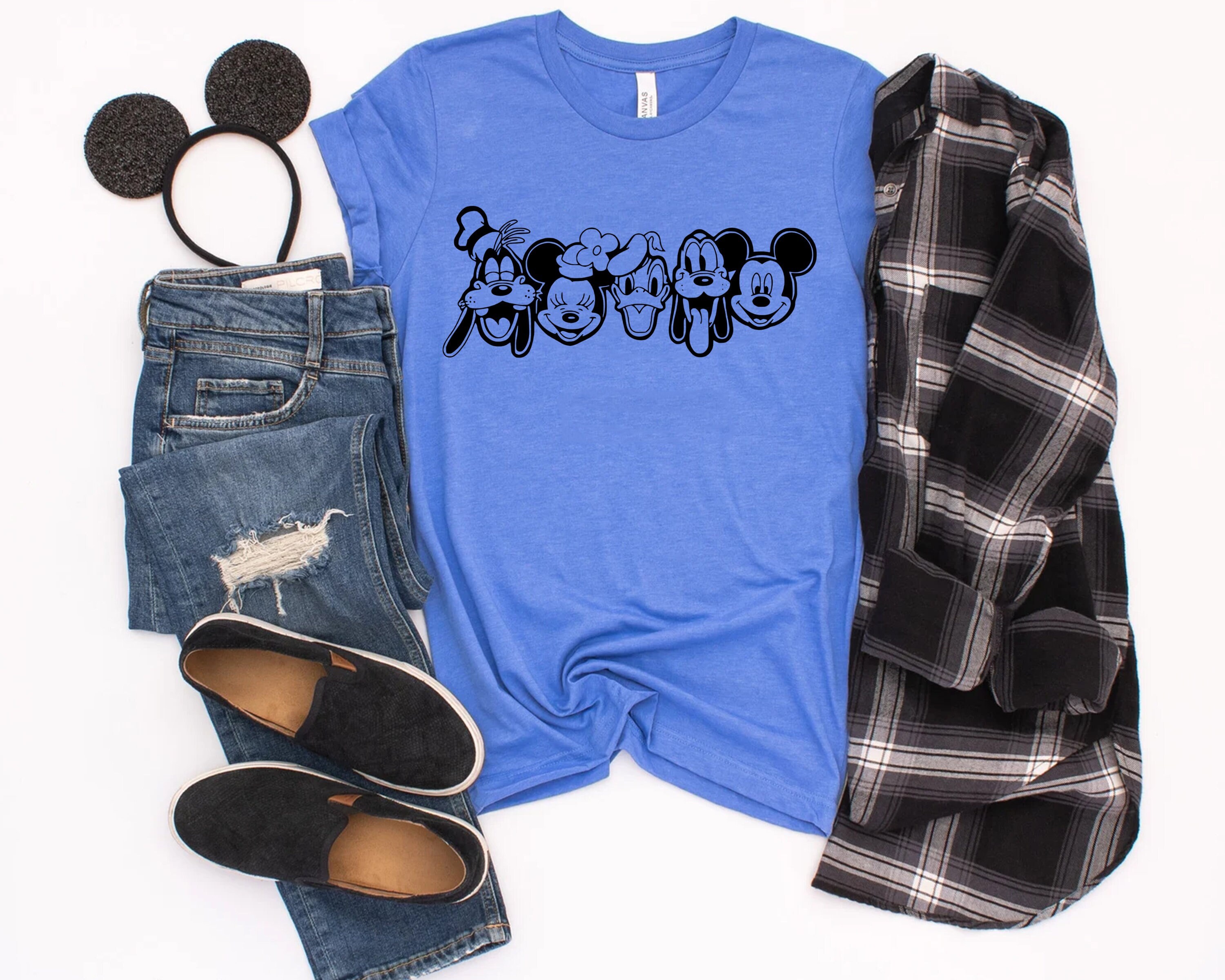 Mickey Disney Shirts, Minnie, Goofy, Donald Duck, Disney Characters Shirt