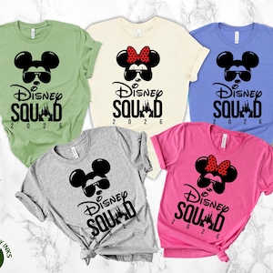 Camisetas familiares Disney Squad 2026, Camisetas Disneyland Squad 2026, Camisetas familiares Disney, Camisetas familiares Disneyworld, Viaje de vacaciones Disney 2026