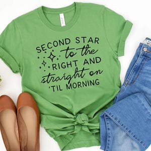 Disney shirt, Women's Disney shirt, Peter Pan Disney Women Shirt, Second Star To The Right Peter Pan Shirts For Men and Kids