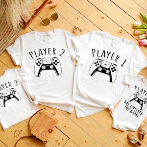 Family Matching Gaming Shirts, Player 1 Player 2 Player 3,4 Matching Shirts Dad and Son, Gamer Shirt, Video Game Matching Shirts