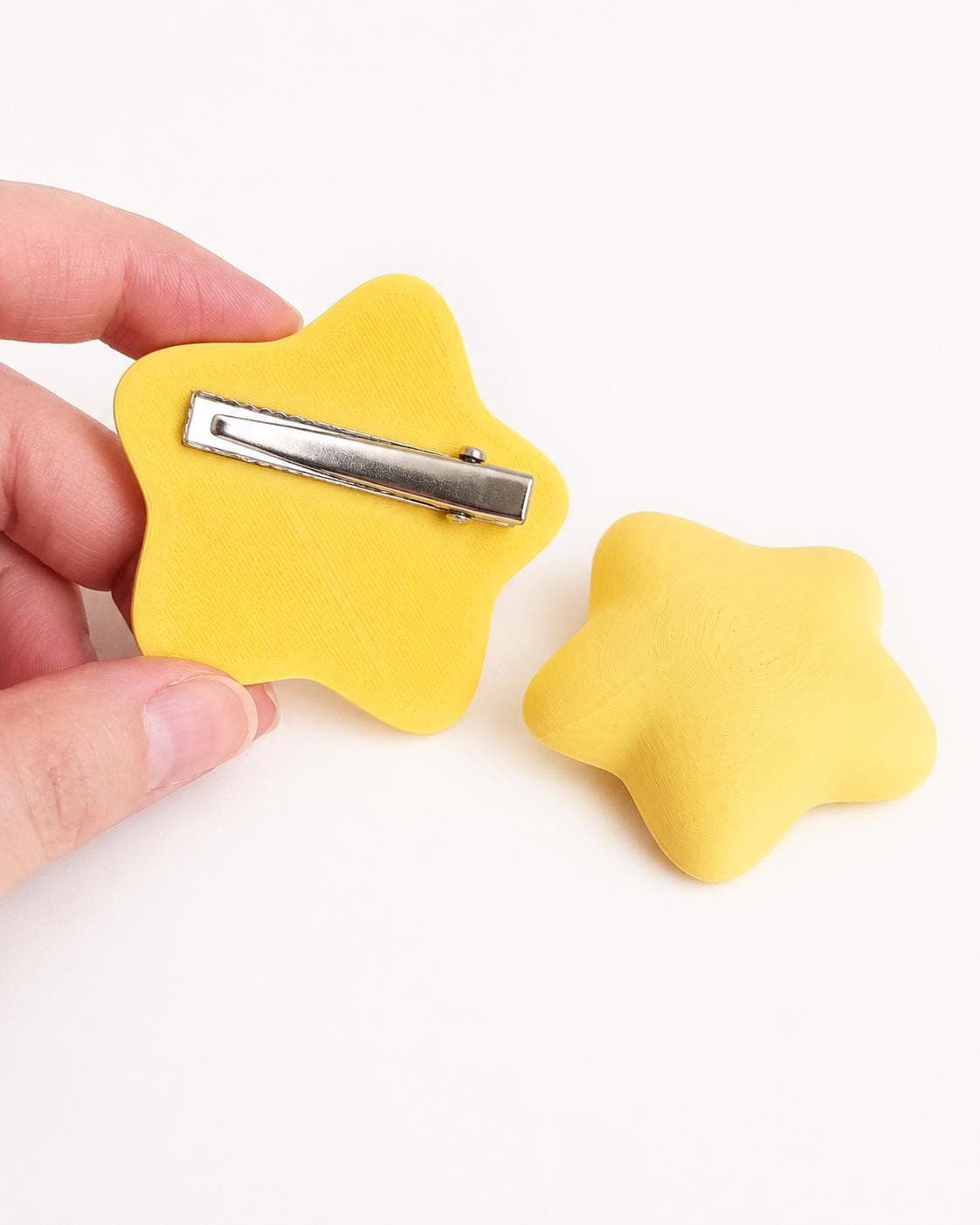 TASY Star Hair Clip, Puffy Yellow Star Barrette, 3D Printed K-Pop Concert Accessory, STAY Cosplay Hair Clip, Fan Gift