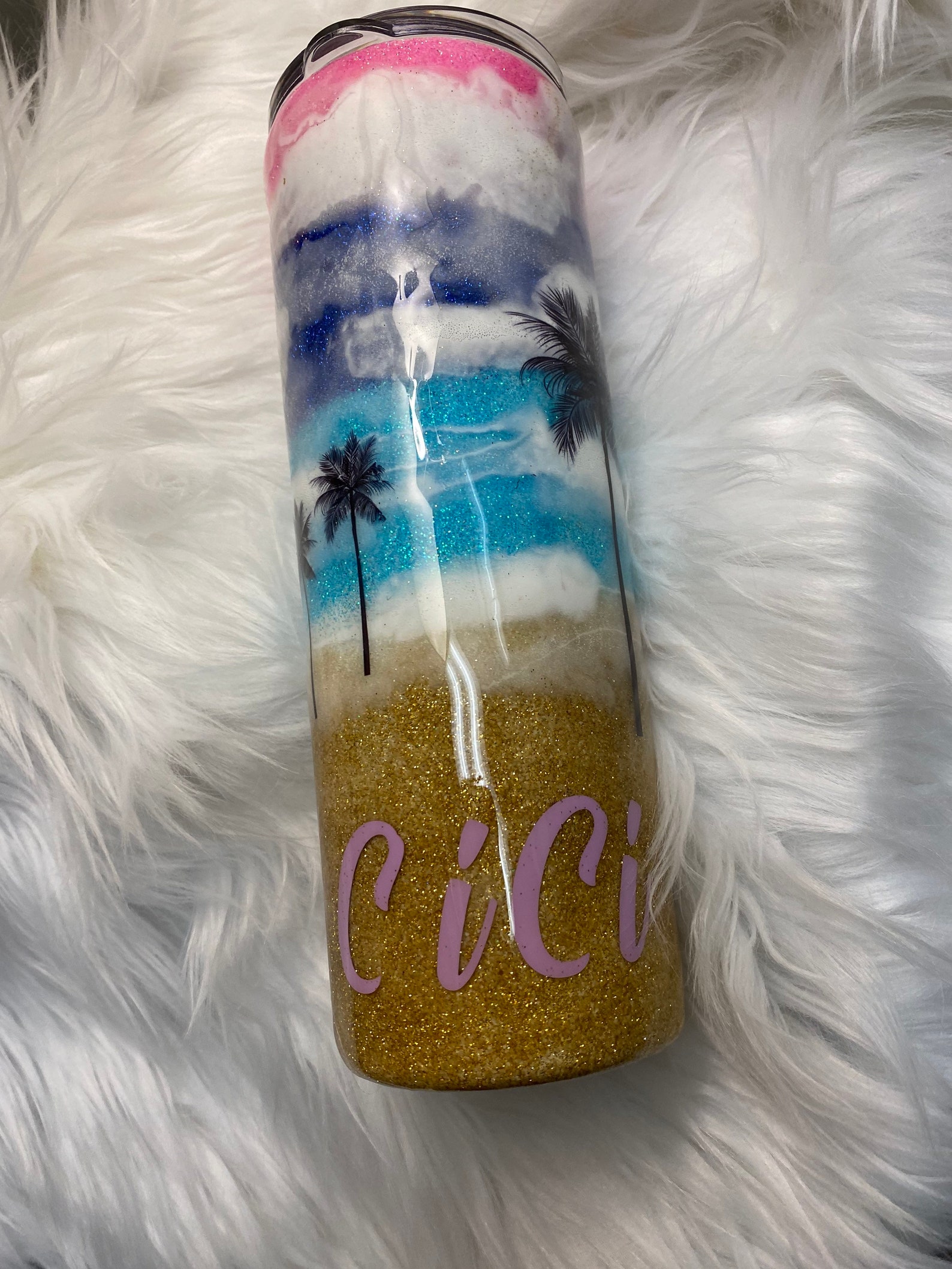 20 oz beach themed tumbler custom made Etsy