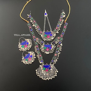 Afghan jewellery set | Afghan Jewellery Vintage Kuchi Choker Necklace, Kuchi Jewelry, Afghan Jewelry