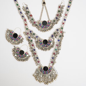 Afghan jewellery set | Afghan Jewellery Vintage Kuchi Choker Necklace, Kuchi Jewelry, Afghan Jewelry