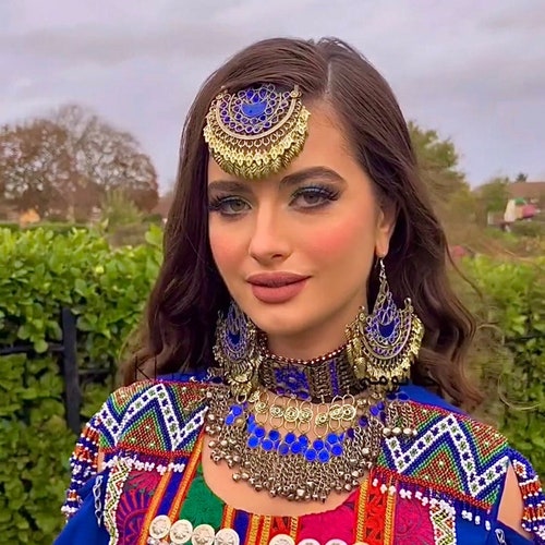 Afghan Traditional Kuchi Jewelry Set Including Necklace Etsy