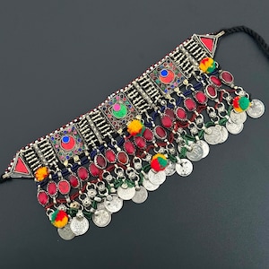 Afghan vintage Choker Vintage Kuchi Choker Necklace, Kuchi Jewelry, Afghan Jewelry ethnic Afghan Jewellery afghan Jewelry set afghan necklac