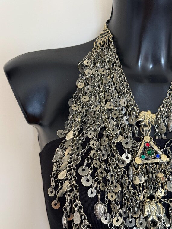 Afghan Multilayers Massive Silver Kuchi Necklace … - image 6