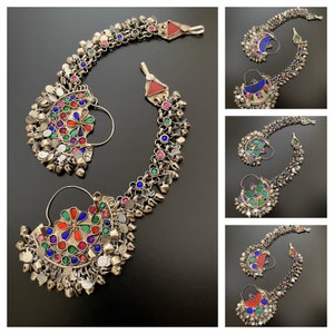 Afghan Vintage Earrings extension chain / sahara /  Bali Earrings