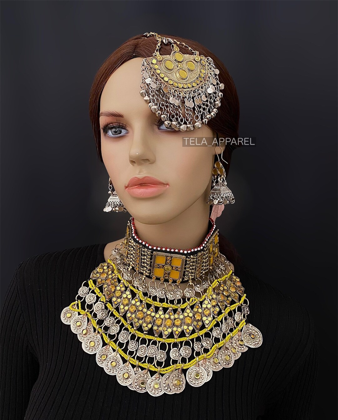 Afghan Jewellery Set Afghan Jewellery Vintage Kuchi Choker Necklace