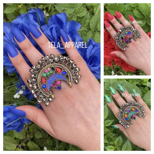 Vintage Afghan Rings Afghan jewellery Handmade Afghan vintage traditional jewellery kuchi jewellery