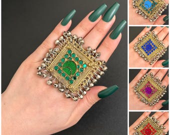 Afghan Handmade Bangle Cuff Bangles With multicolour finger Rings main image 0