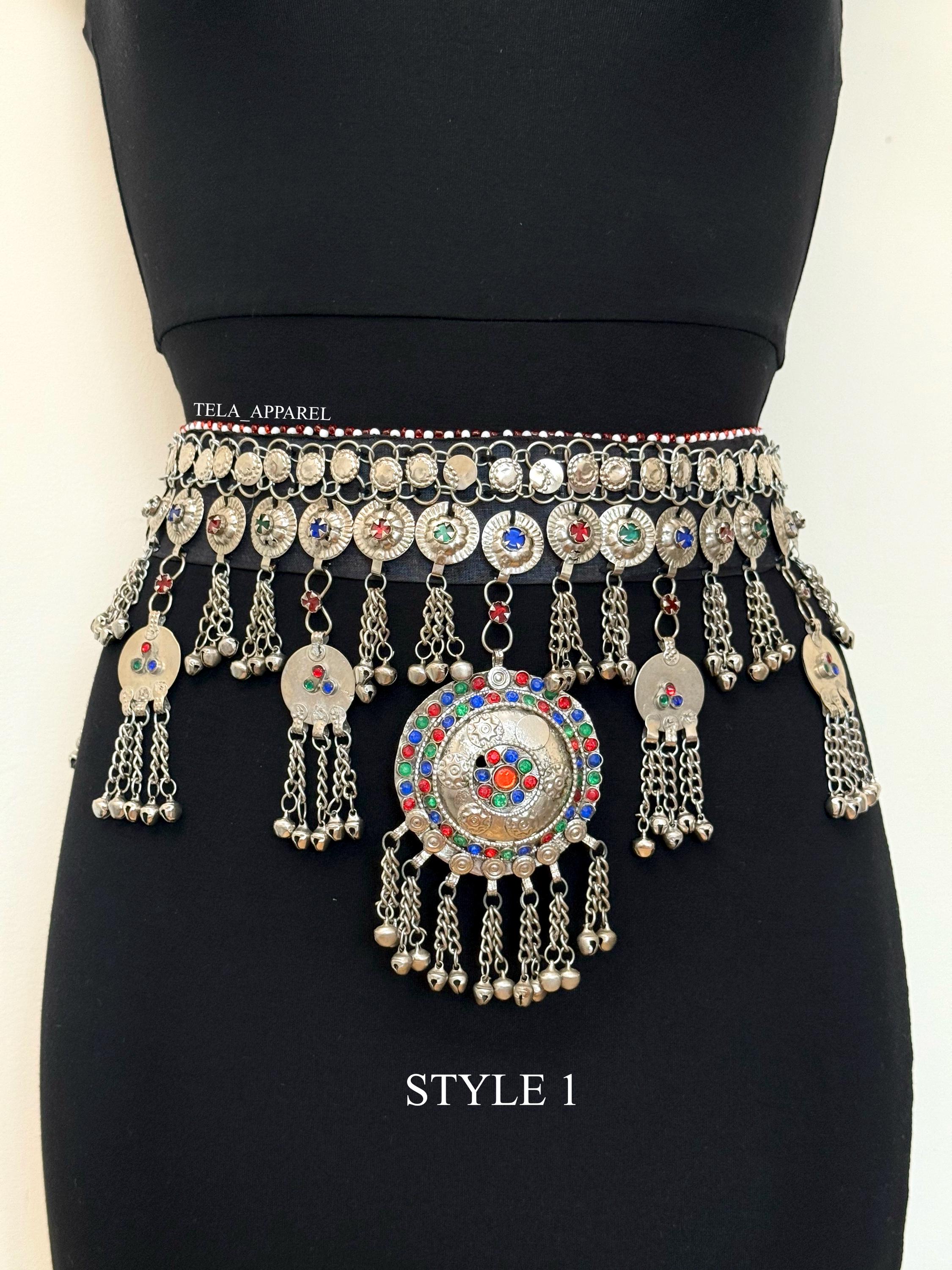 Silver Kuchi Belt Afghan Belt Gypsy Belt Fusion Dance Belt  display picture 2
