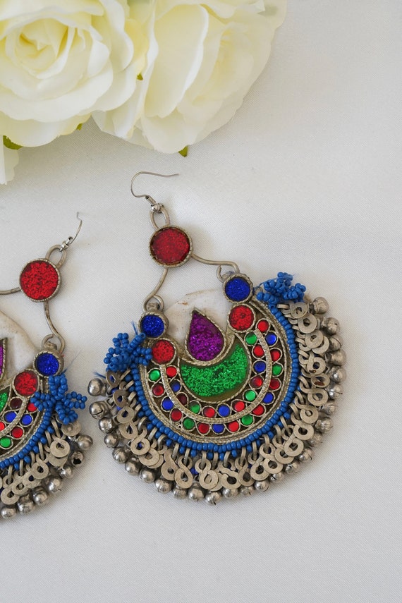 Afghan Vintage Earrings Afghan Kuchi Earrings Tri… - image 2