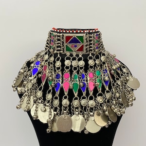 Afghan vintage Choker Vintage Kuchi Choker Necklace, Kuchi Jewelry, Afghan Jewelry