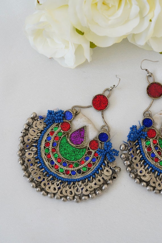 Afghan Vintage Earrings Afghan Kuchi Earrings Tri… - image 3