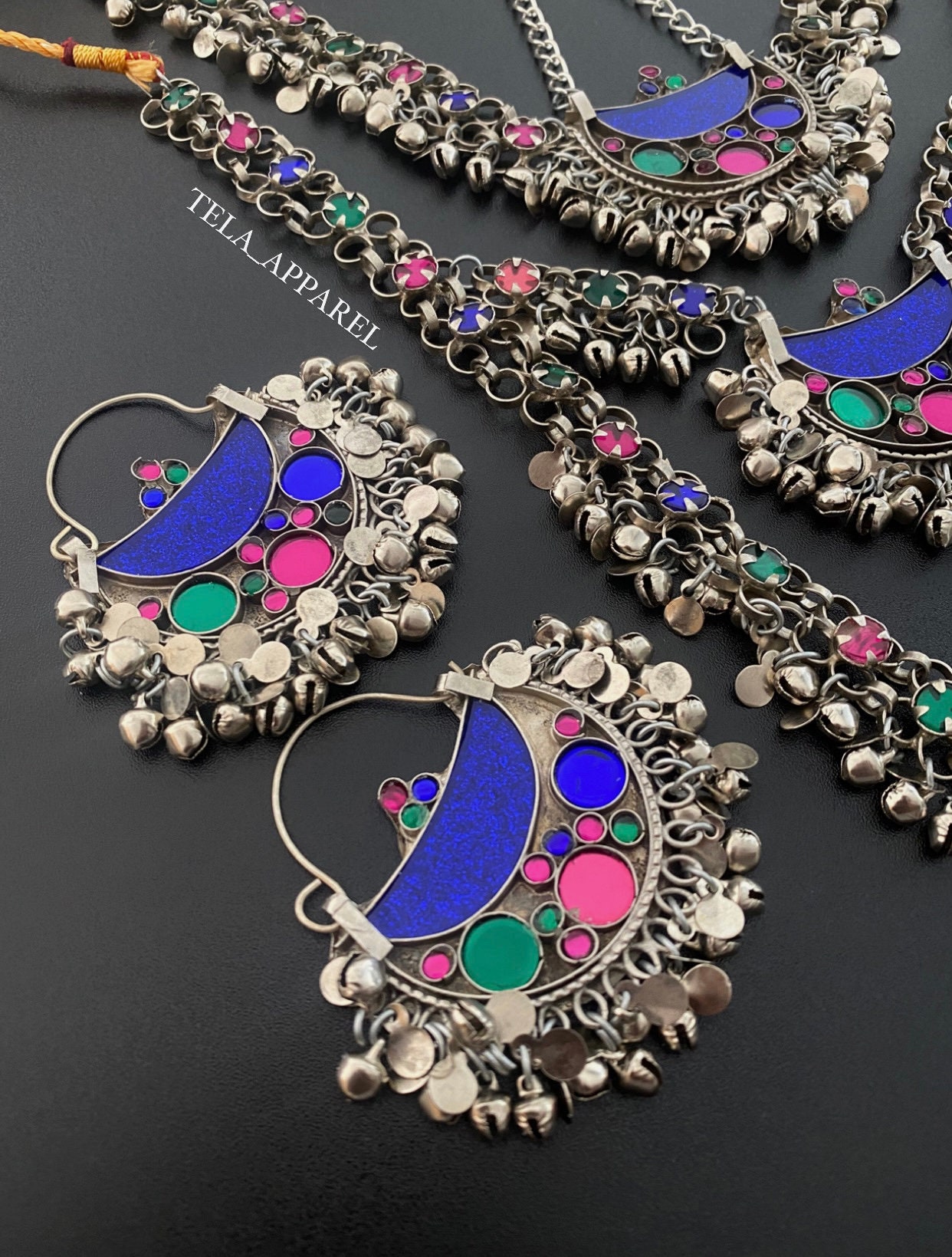 Afghan Jewellery Set Afghan Jewellery Vintage Kuchi Choker Etsy