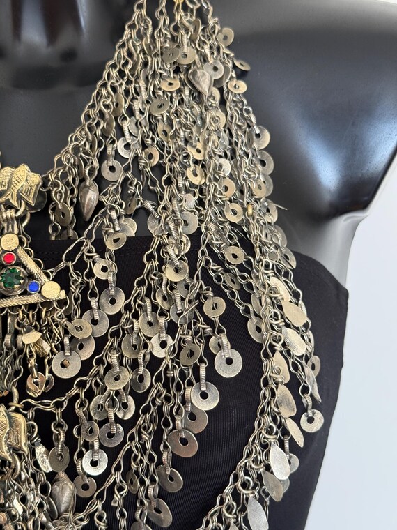Afghan Multilayers Massive Silver Kuchi Necklace … - image 7