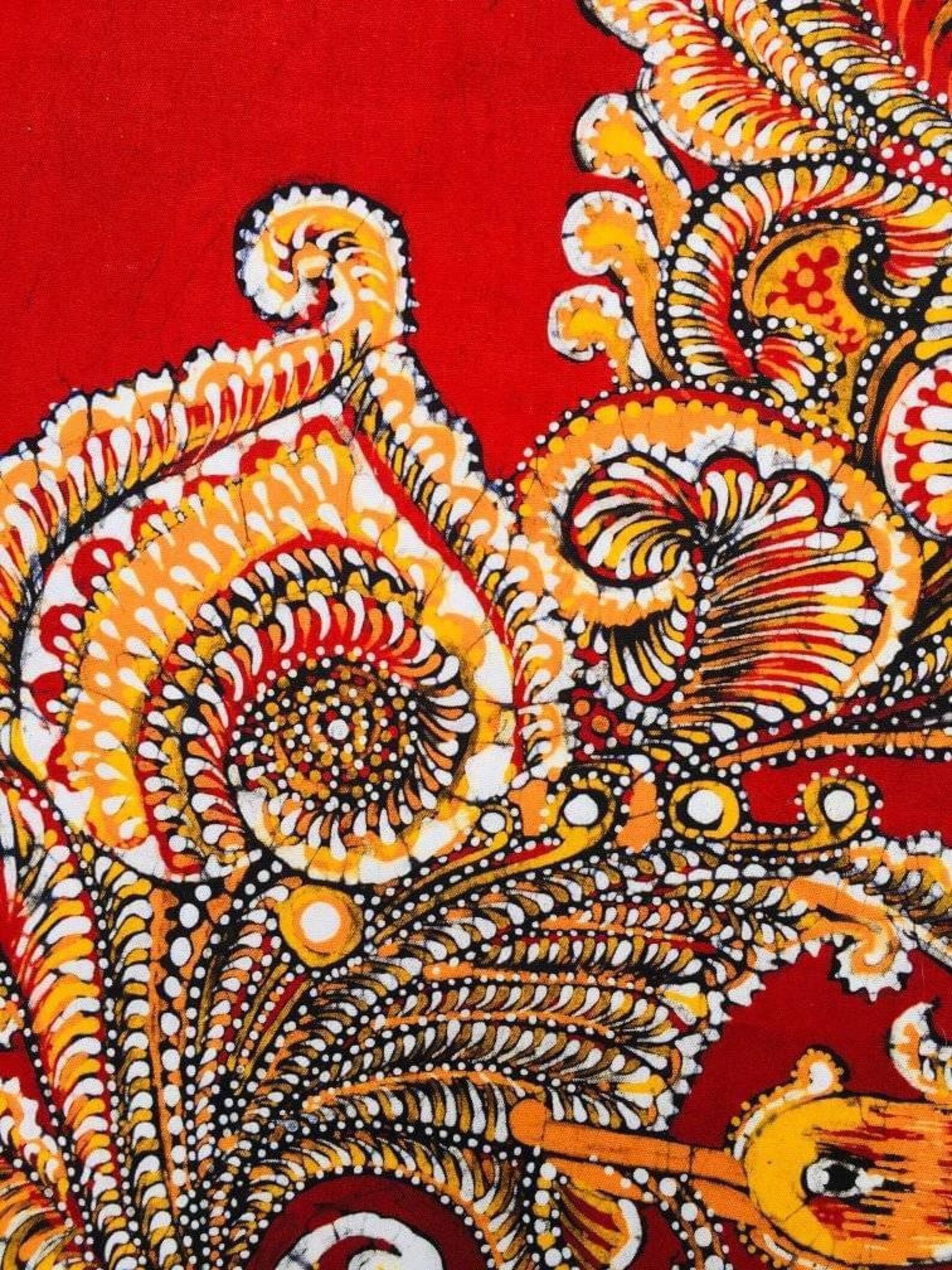 Sri Lankan Batik Wall Art // Hand Printing // Traditional Etsy